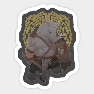 Viking Rino Sticker